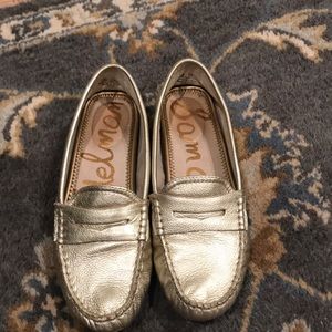 Gold Sam Edelman loafers